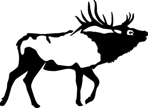 Bull Elk Bugling Silhouette