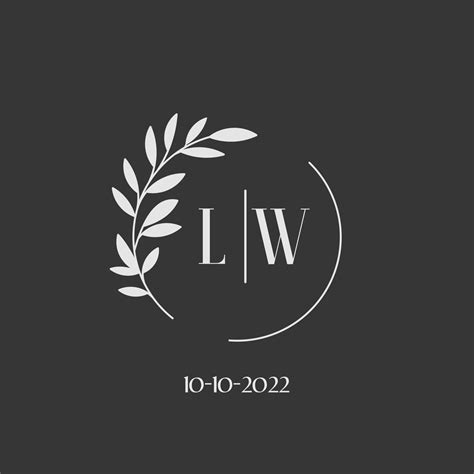 Initial letter LW wedding monogram logo design inspiration 15611206 ...