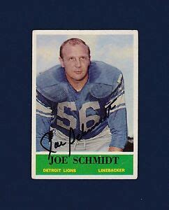 Joe Schmidt signed Detroit Lions 1964 Philadelphia football card | eBay