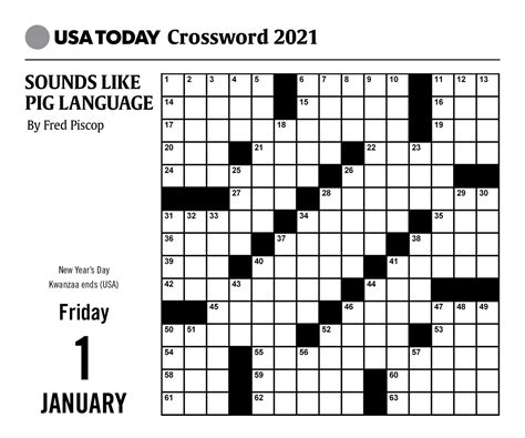 Usa today crossword answers