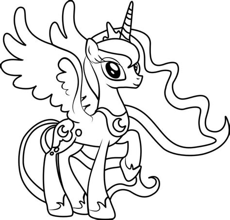 Beautiful Princess Luna My Little Pony coloring page - Download, Print ...