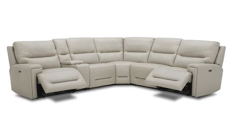 Simmons Editor Bonded Leather Sectional Sofa | Baci Living Room