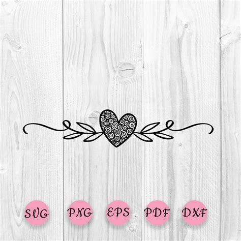 Heart Flourish Svg, Flourish SVG Bundle, Swirl SVG Bundle, Flourish Cut File, Flourish Clipart ...