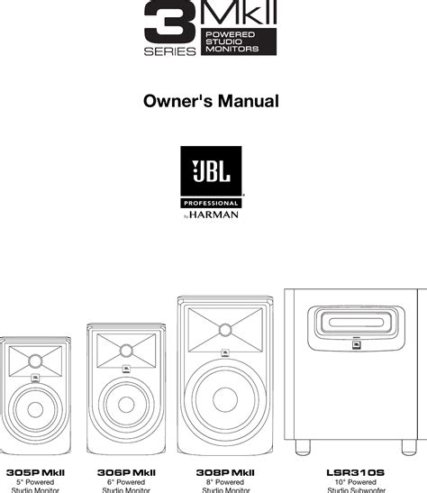 JBL 3 Series MKII Owners Manual English