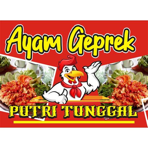 Spanduk Ayam Geprek Unikat - IMAGESEE