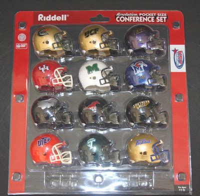 Riddell Pocket Pro Football Helmets Conference USA Set NCAA Vintage Rare Mint | #250631906