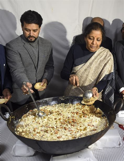 Budget 2020: FM Nirmala Sitharaman attends traditional halwa ceremony