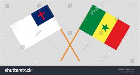 Crossed flags of christianity and Senegal. - Royalty Free Stock Vector 2200224007 - Avopix.com