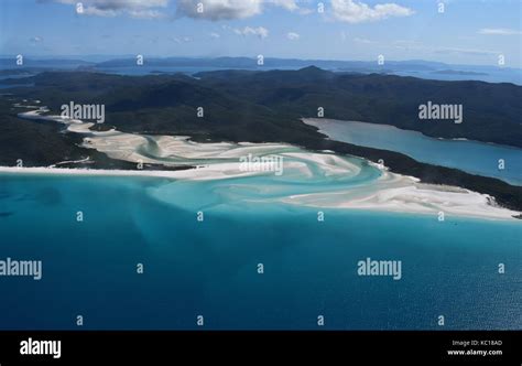 Whitehaven beach inlet aerial view Stock Photo - Alamy