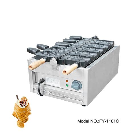 Electric Taiyaki Maker 5 Fishes Shaped Taiyaki Machine