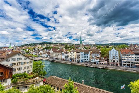 Aerial view of Zurich old town — Stock Photo © kawing921 #126291204