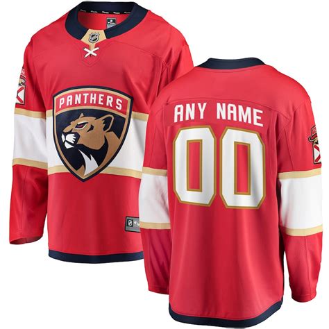 Men's Florida Panthers Fanatics Branded Red Breakaway - Custom Jersey