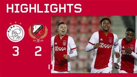 Highlights | Jong Ajax - Jong FC Utrecht | Keuken Kampioen Divisie - YouTube