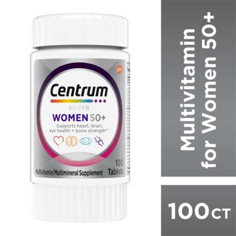 Centrum Multivitamin for Women 50 Plus Supports Memory and Cognition in Older Adults, 100 ct ...