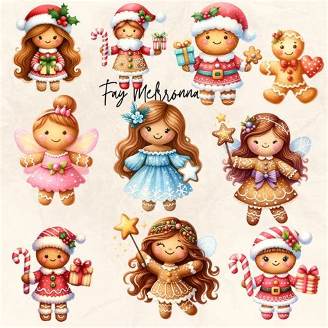 26 Gingerbread Girl Christmas PNG Gingerbread Clipart Christmas Clipart ...