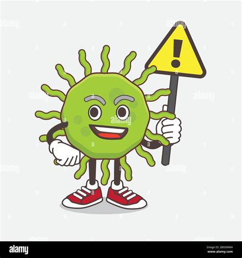 Illustration of Green Virus Mascot Character Vector Stock Vector Image ...