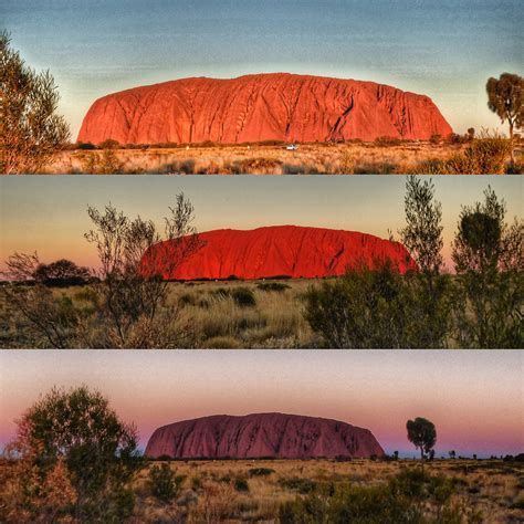 The changing colours of Uluru at sunset, Australia - https://wesaidgotravel.com/photo_award/the ...