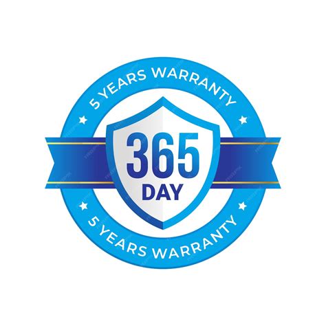 Premium Vector | 365 day round warranty. label, sticker, seal, badge ...