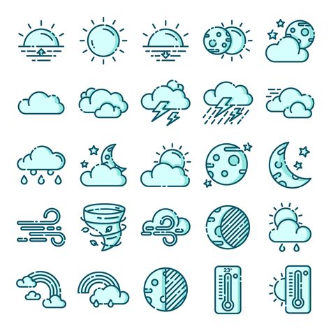 Weather icons pack 465468 Vector Art at Vecteezy