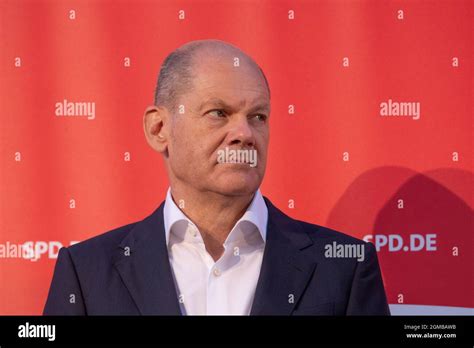 Olaf Scholz at an SPD election event on 3rd September 2021 at Zenner ...