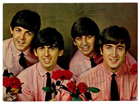 Lot Detail - The Beatles Fully Signed Color PYX Photograph Beckett & Frank Caiazzo LOA