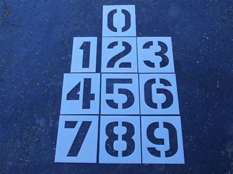 12″ x 8″ Parking Lot Number Stencils – 12 Inch – 60 Mil – (1/16″ Thick ...