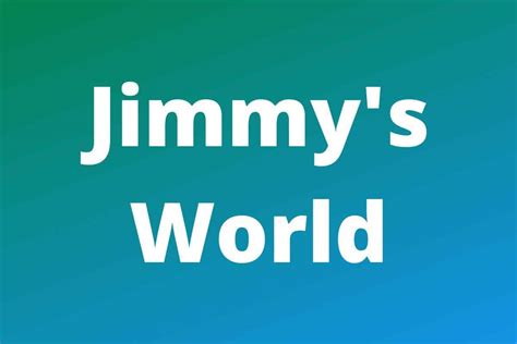 Jimmy's World: Real Name and YouTube Monthly Earnings - Work With Joshua