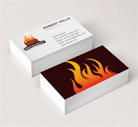 BBQ Restaurant Logo & Business Card Template - The Design Love