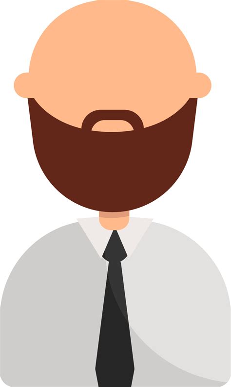 Bald man with beard, illustration, vector on white background. 13561231 Vector Art at Vecteezy