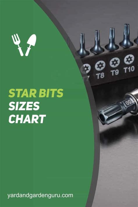 Star Bits Sizes Chart