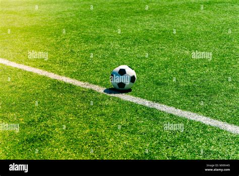 Soccer football field stadium grass line. Sport background Stock Photo - Alamy