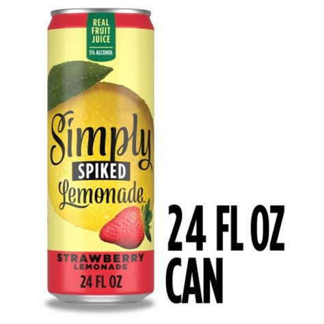 Simply Spiked Strawberry Hard Lemonade Single Can, 24.0 fl oz - Ralphs