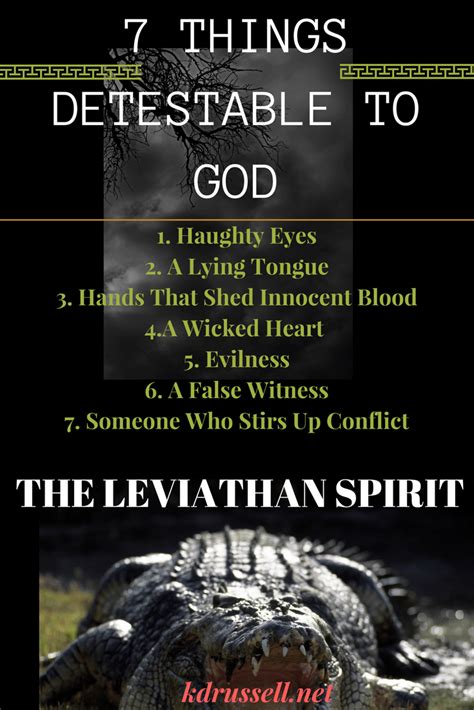 HAVE YOU EVER ENCOUNTERED LEVIATHAN? Leviathan is yet another demonic ...