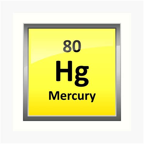 "Mercury Periodic Table Element Symbol" Art Print by sciencenotes | Redbubble