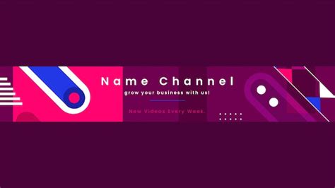 Free Vector | Abstract youtube banner template flat style