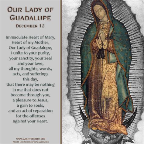 Prayer on the feast day of Our Lady of Guadalupe | Nuestra señora de guadalupe, Virgen de ...