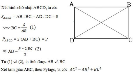 Công thức cách tính đường chéo trong hình chữ nhật – kèm lời giải - Vietmind Edu
