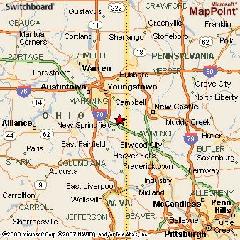 New Middletown, Ohio Area Map & More