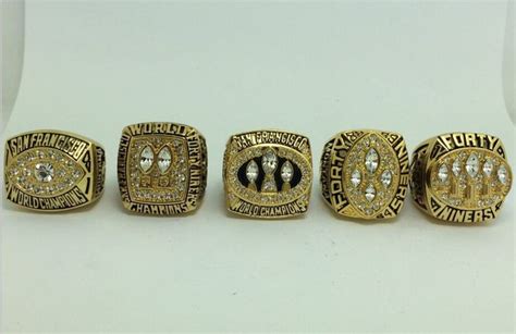 San Francisco 49ers NFL ring 1981 1984 1988 1989 1994 super bowl ...