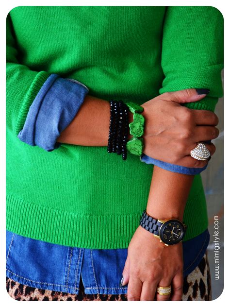 OOTD: Leopard Pencil Skirt + Denim & Green + Faux Fur |Fashion, Lifestyle, and DIY