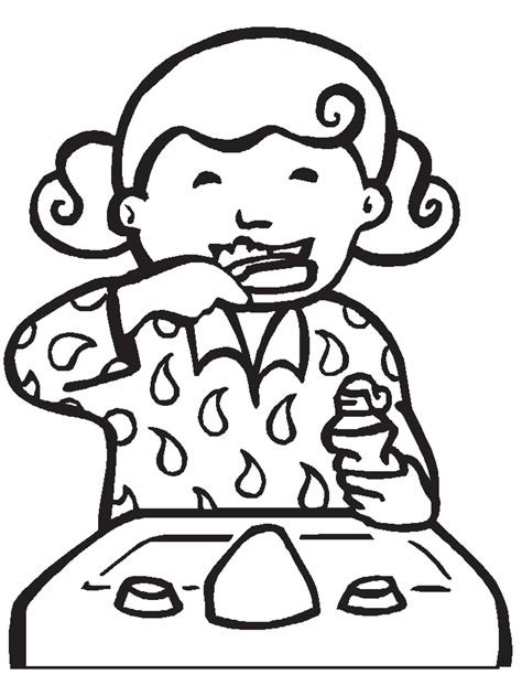 brush your teeth coloring pages - Clip Art Library