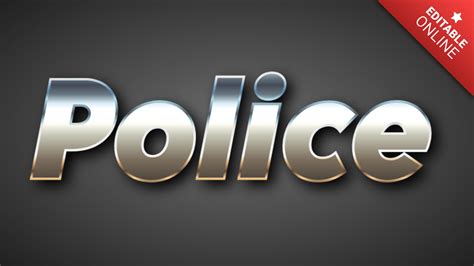 Police | Text Effect Generator | TextStudio