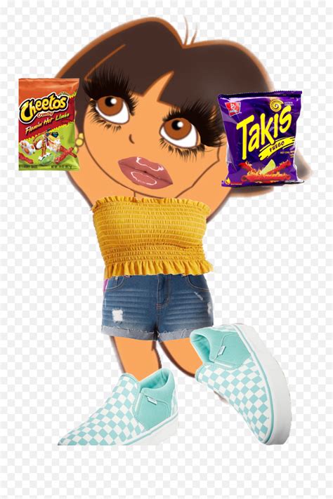 Latina Dora Takis Hotcheetos Sticker - Takis Hot Cheeto Dora Emoji,Led ...