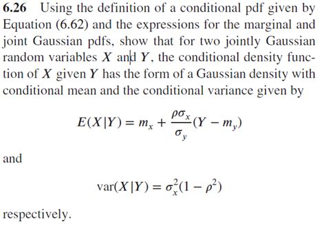 Solved 6.26 Using the definition of a conditional pdf given | Chegg.com