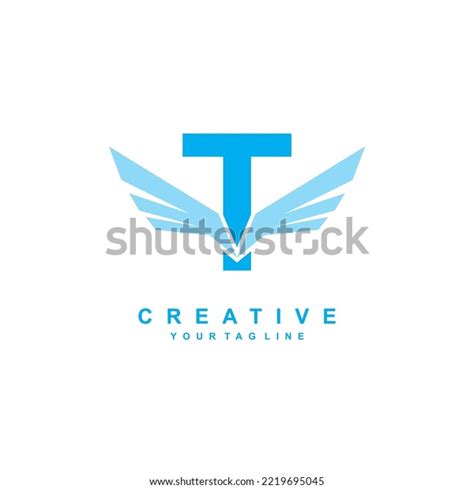 Blue Letter T Logo Template Design Stock Vector (Royalty Free ...