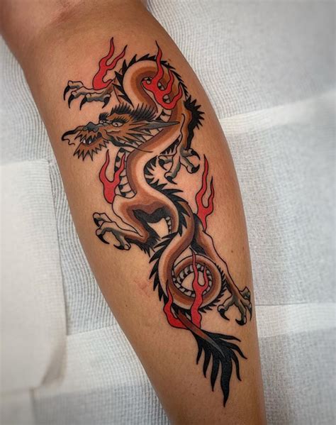 Golden dragon tattoo by Lucky Felix! | Golden dragon tattoo, Dragon tattoo designs, Dragon ...