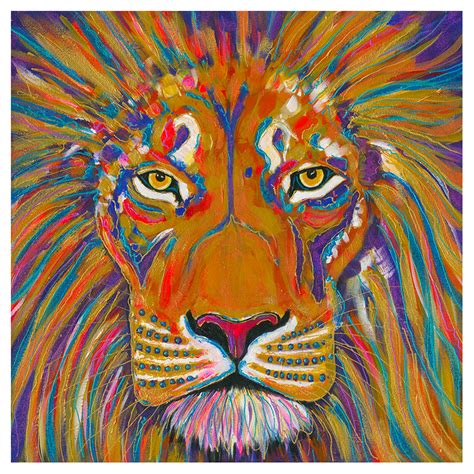 Lion Canvas - Dawn Lewis Art