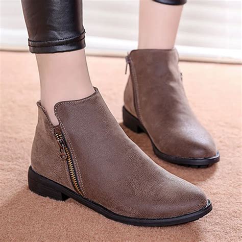 New Brand 2015 Women's Ankle Boots Autumn Motorcycle Platform Martin ...