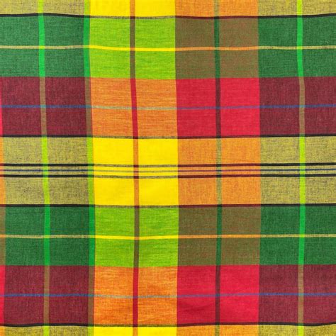 Madras Plaid Fabric (Style 101) 100% Cotton 44/45" Wide $4.99/Yard