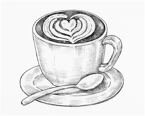 Cup of latte illustration | Royalty free illustration - 1209029